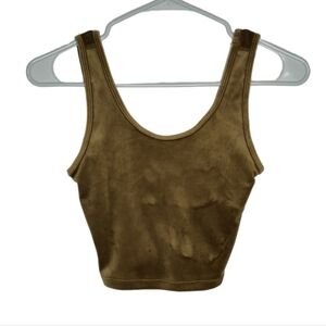 Offline Aerie crop tank top mustard small